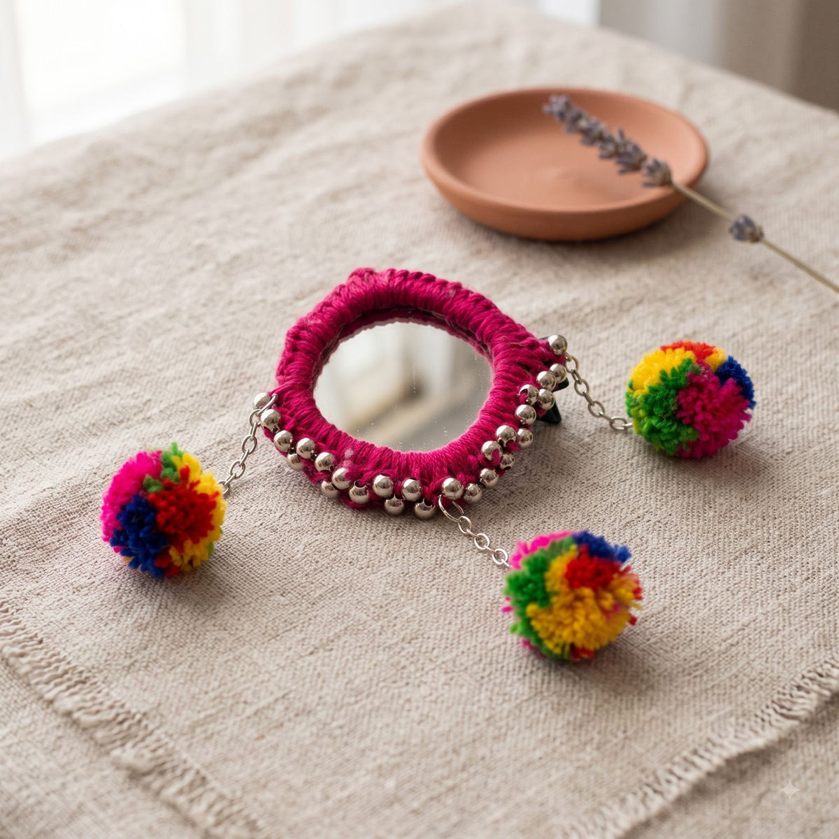 Abhla Rang Pompom Hair Latkan - image 3