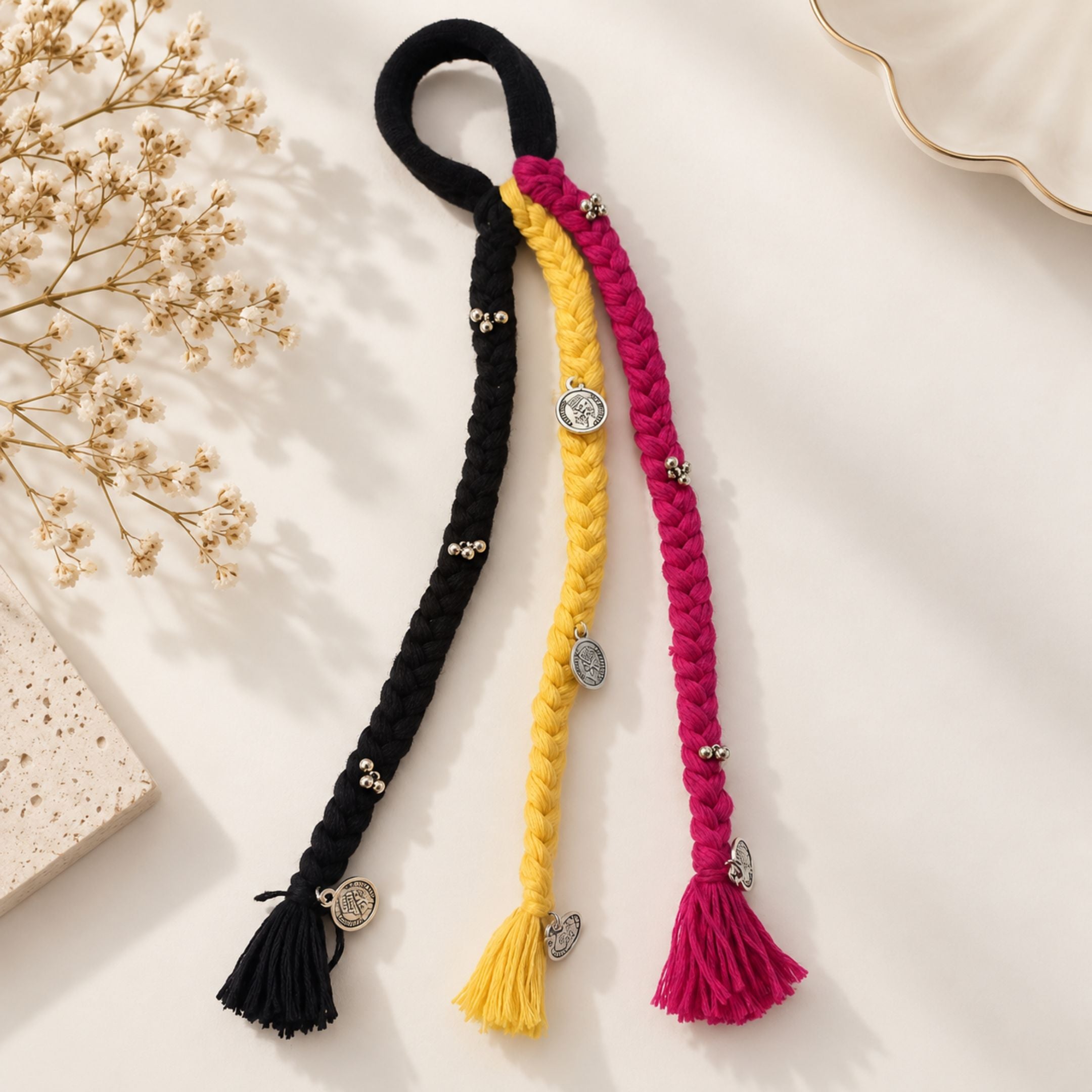 Rangtaali Tricolour Hair Latkan - image 3