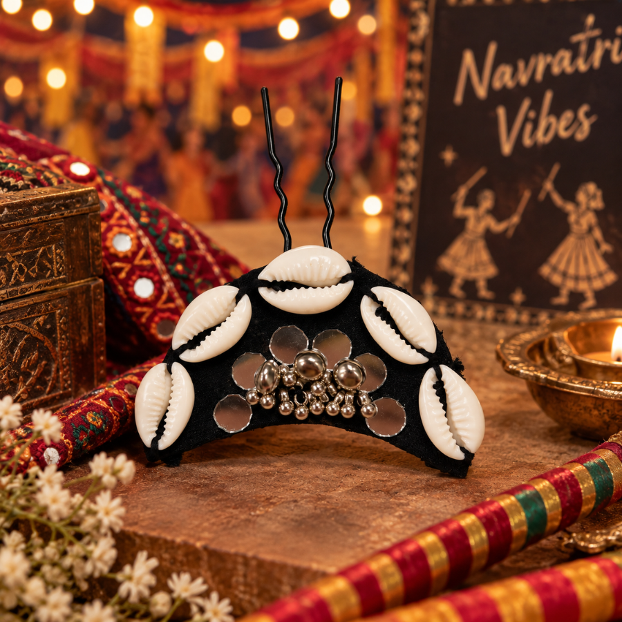 Kaali Kodi Abhla Ghughri Hair Pin - image 3