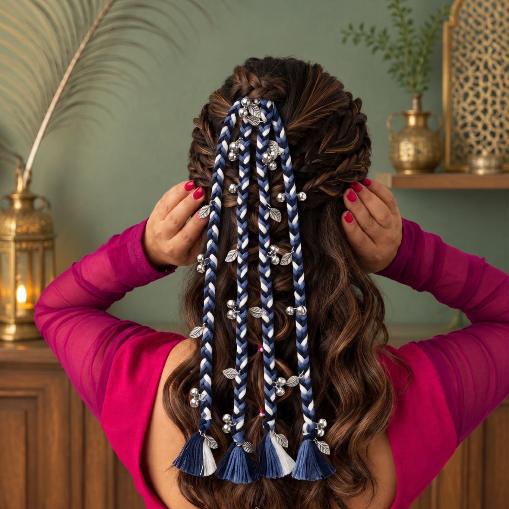 Neel Dhola Braided Long Hair Latkan - image 1