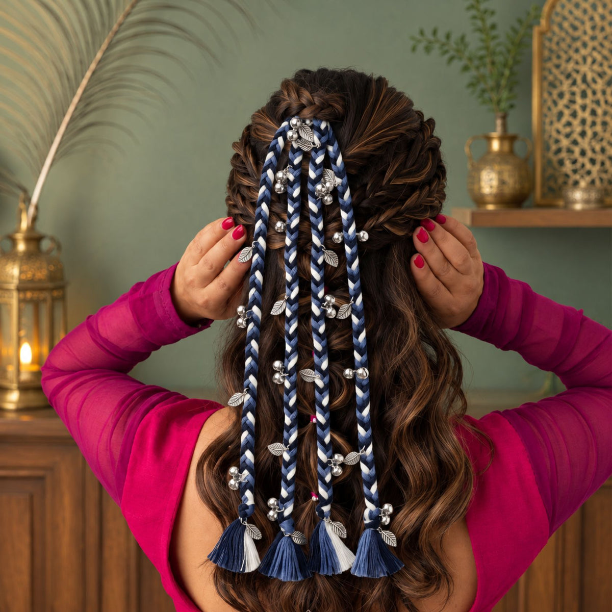 Neel Dhola Braided Long Hair Latkan - image 1
