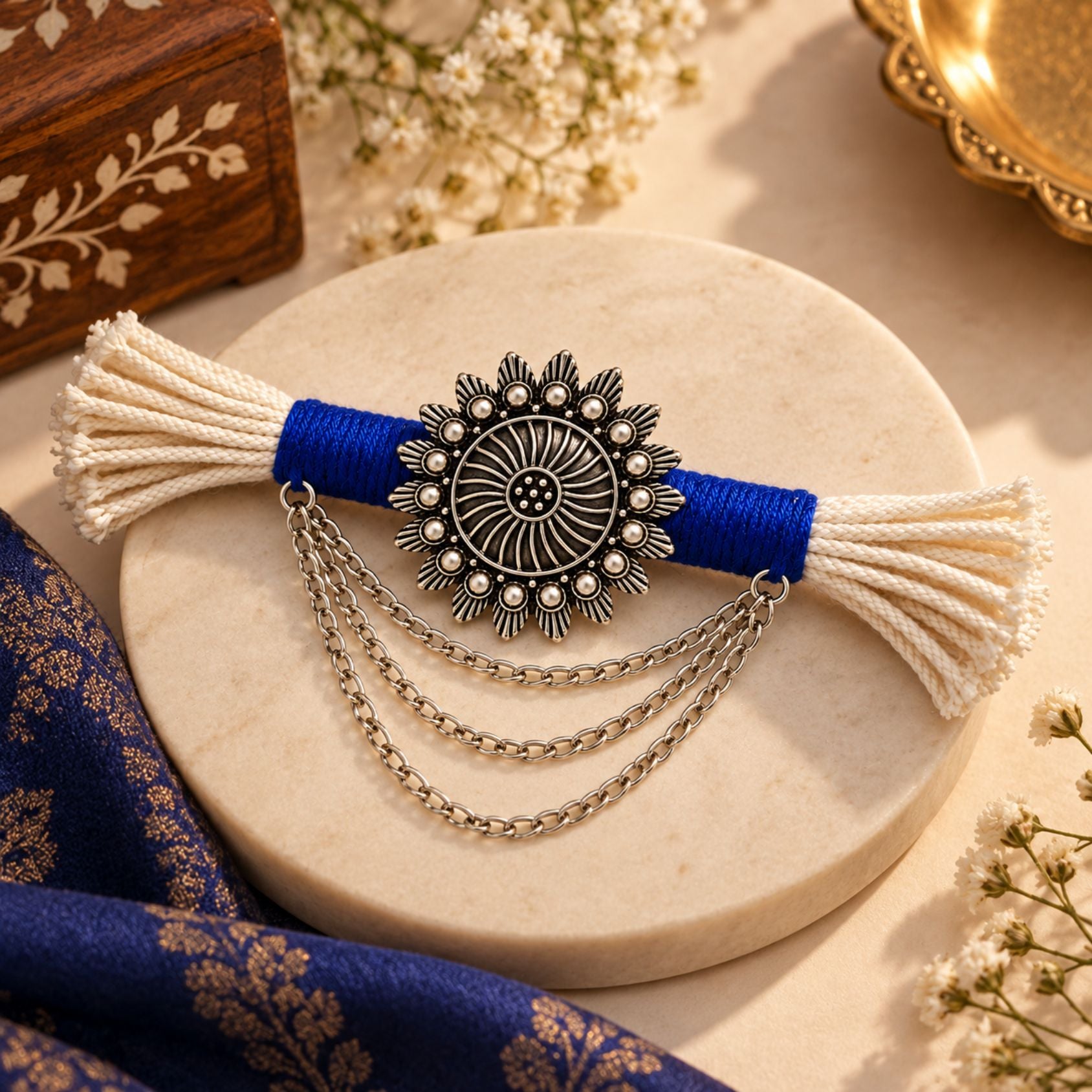 Neel Suraj Dori Chain Hair Clip - image 4