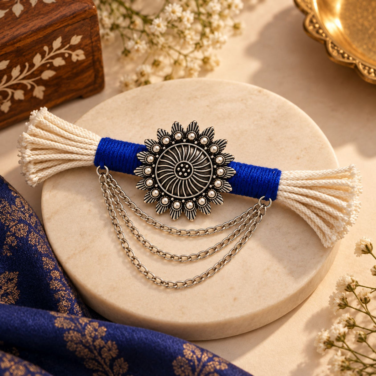 Neel Suraj Dori Chain Hair Clip - image 4