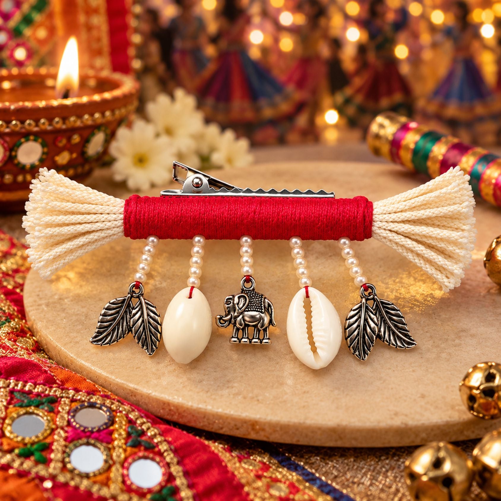 Gajraaj Kodi Phool Festive Hair Clip - image 4