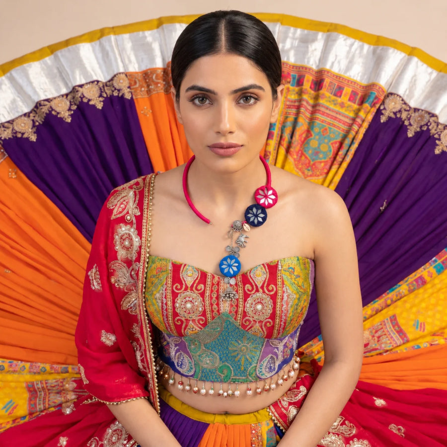 Navrang Abhla Latkan Hasli Necklace