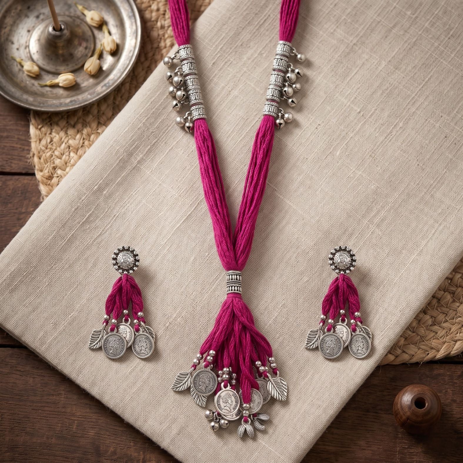 Rani Dhaga Sikka Latkan Necklace Set