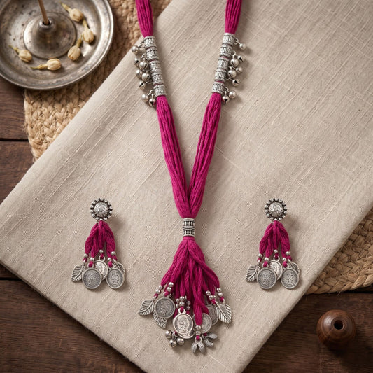 Rani Dhaga Sikka Latkan Necklace Set