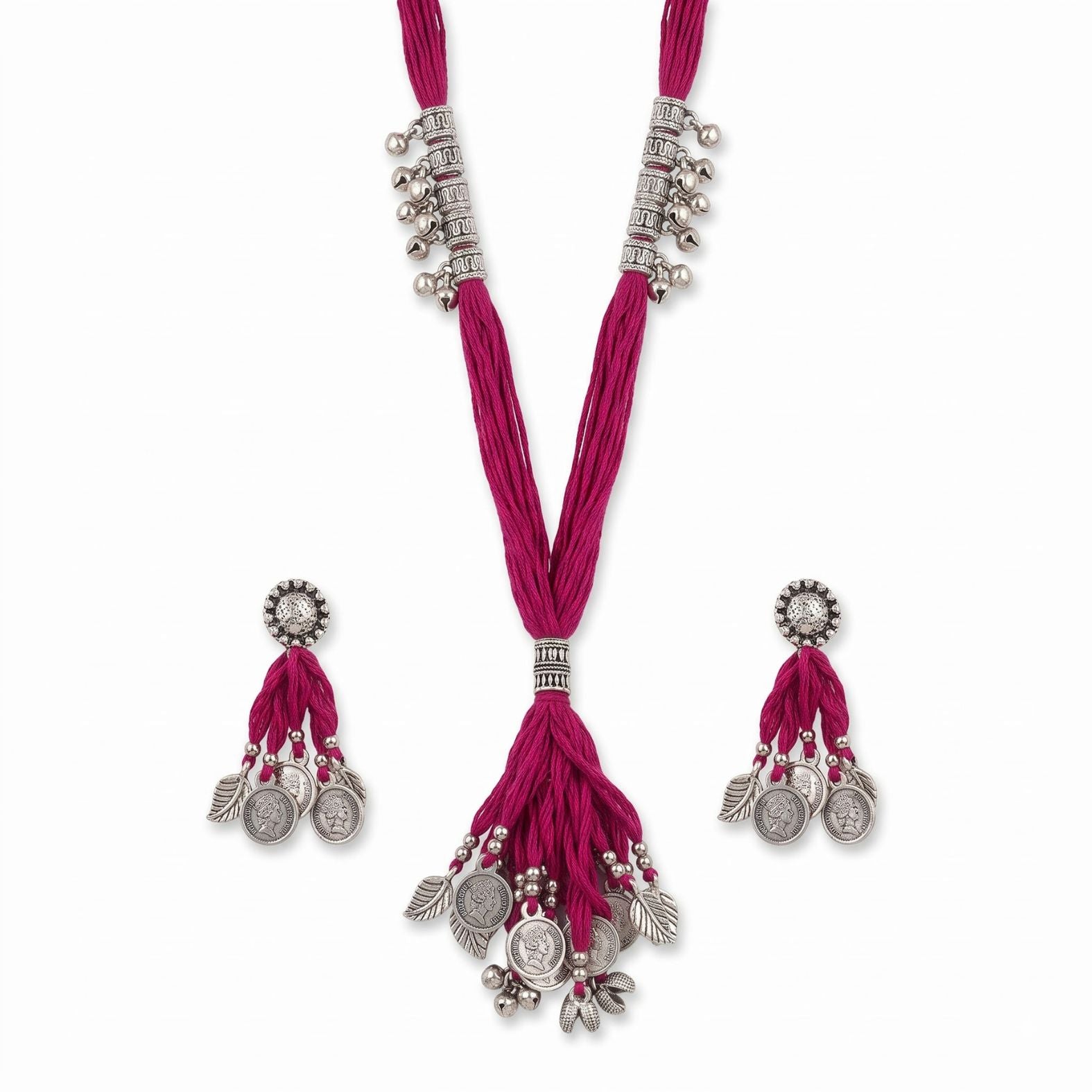 Rani Dhaga Sikka Latkan Necklace Set