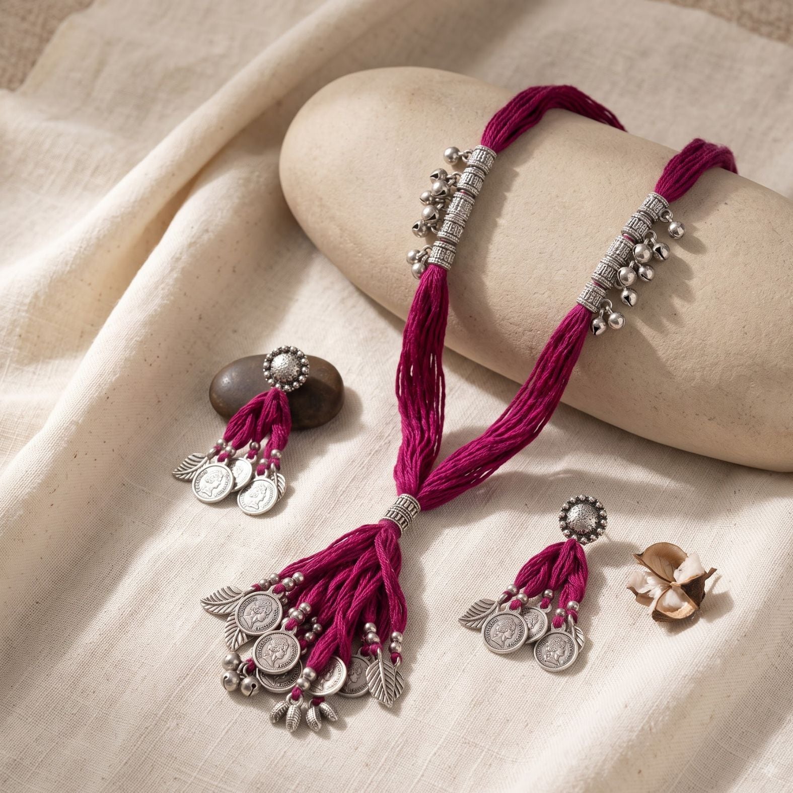 Rani Dhaga Sikka Latkan Necklace Set