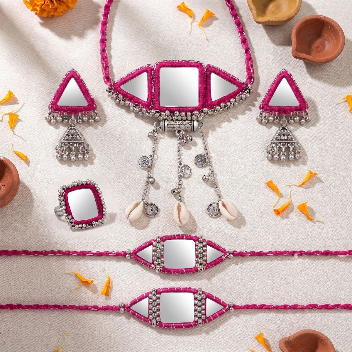Rani Abhla Navratri Jewellery Combo Set