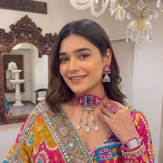 Rani Abhla Navratri Jewellery Combo Set