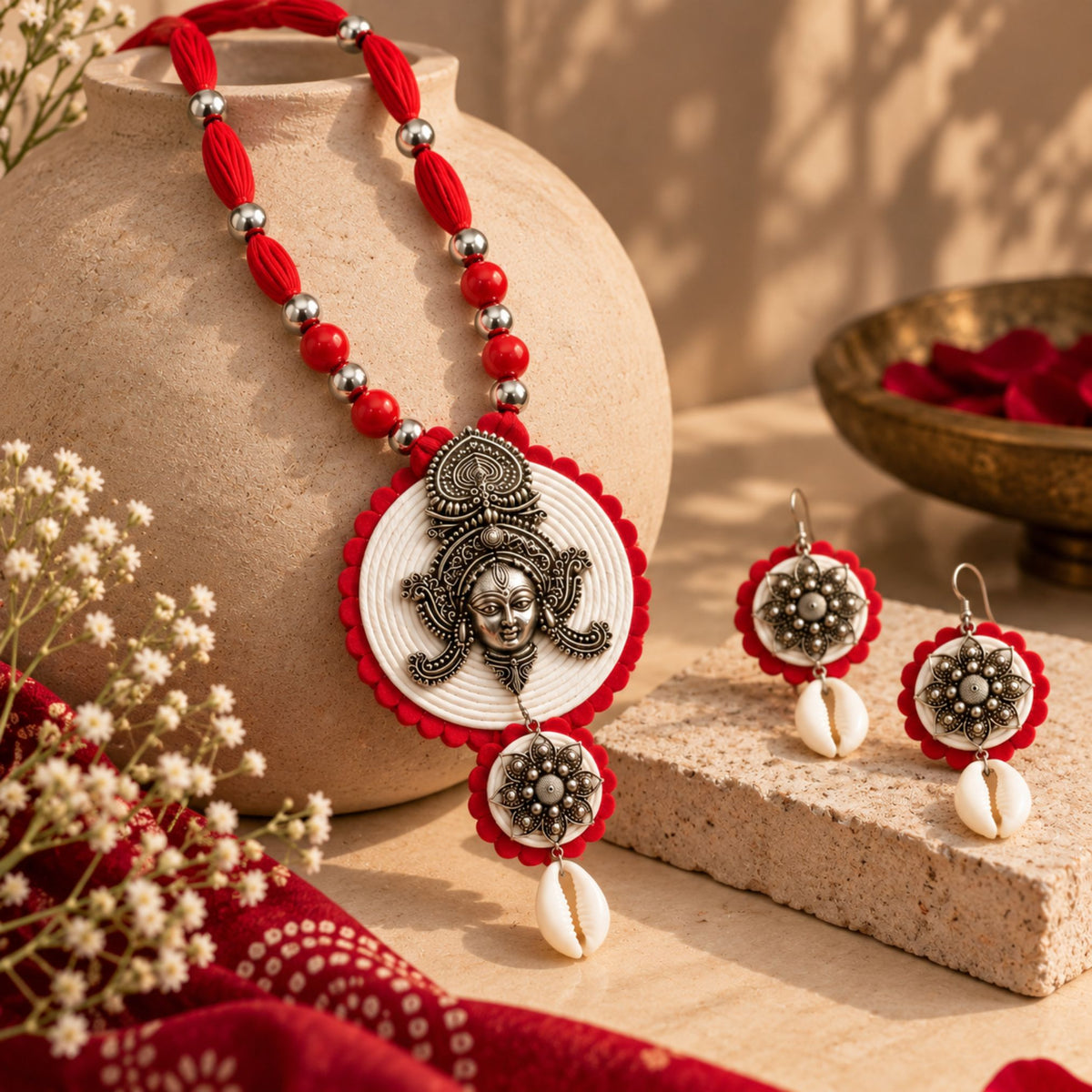 Maa Ambe Kodi Thread Pendant Set - image 3
