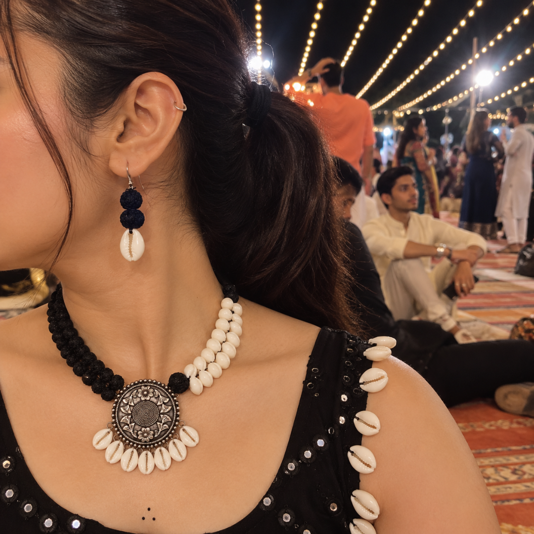 Kaali Kodi Mandal Thread Necklace Set - image 5