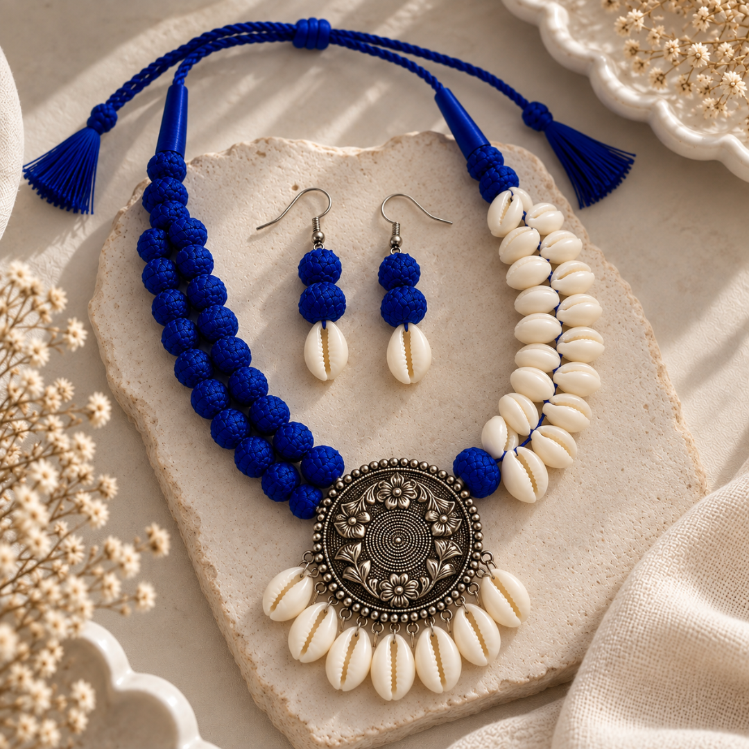 Neel Kodi Mandal Thread Necklace Set - image 3