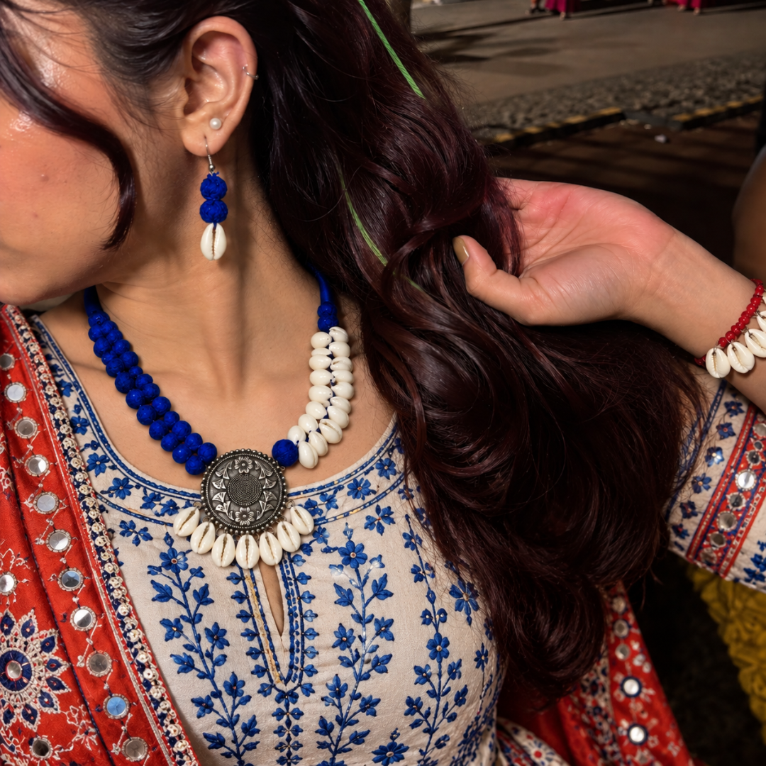 Neel Kodi Mandal Thread Necklace Set - image 4