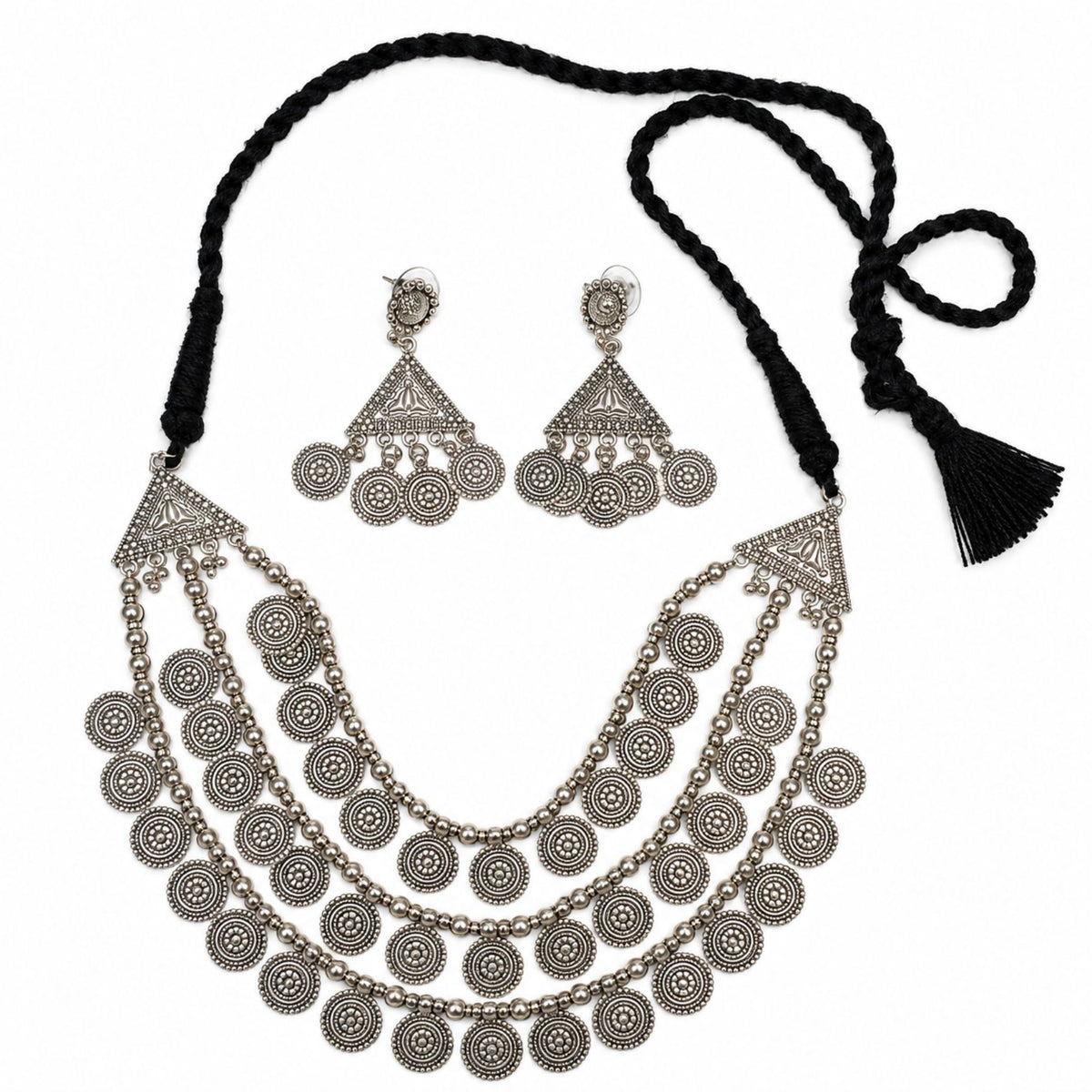 Teen Dhara Sikka Oxidised Necklace Set - image 3