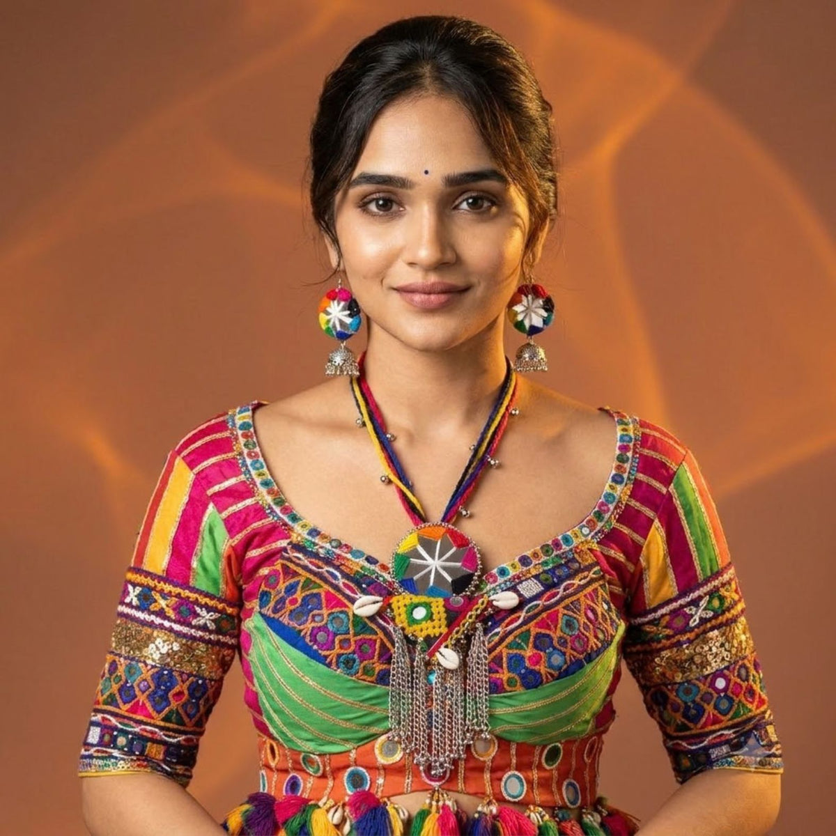 Navrang Abhla Kodi Tassel Necklace Set - view 5