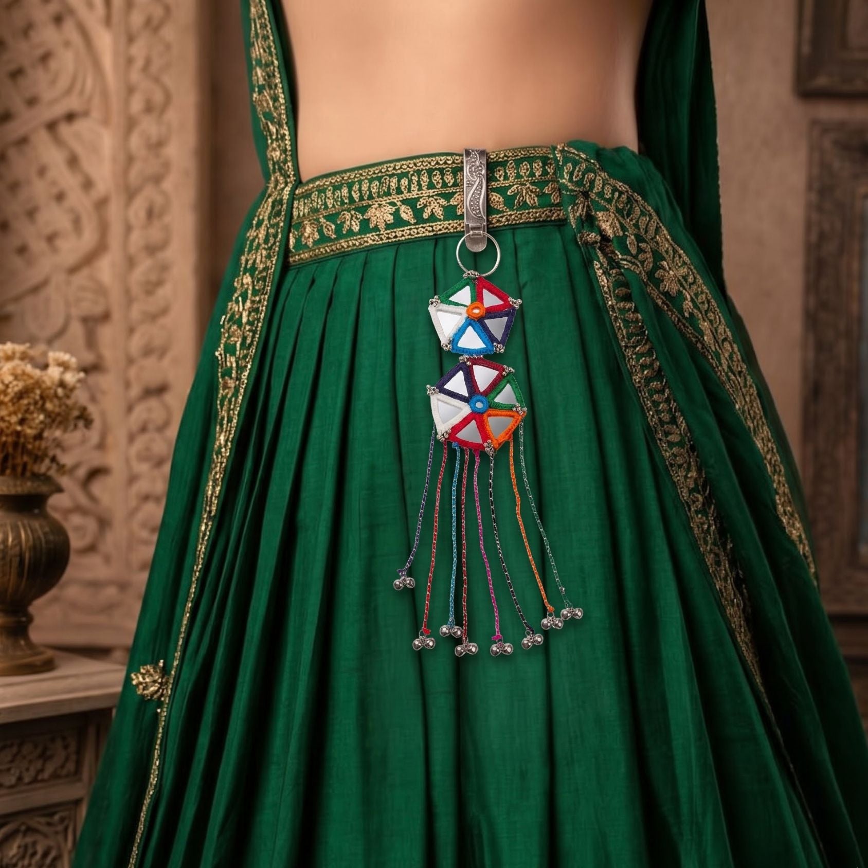 Navrang Abhla Ghughri Lehenga Latkan