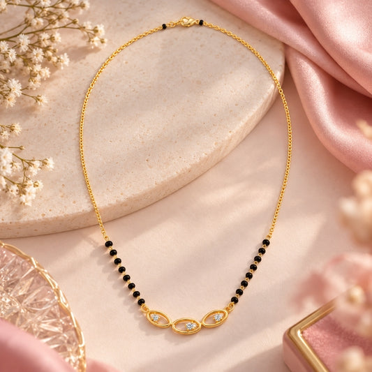Trinayani Oval Mangalsutra