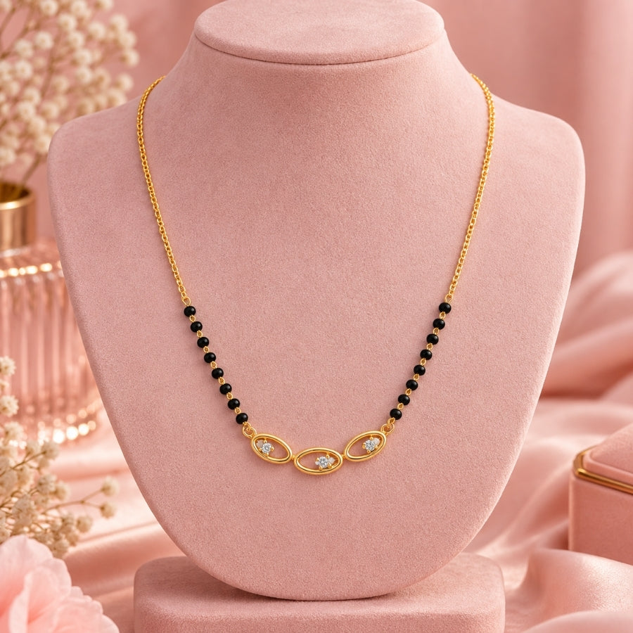 Trinayani Oval Mangalsutra