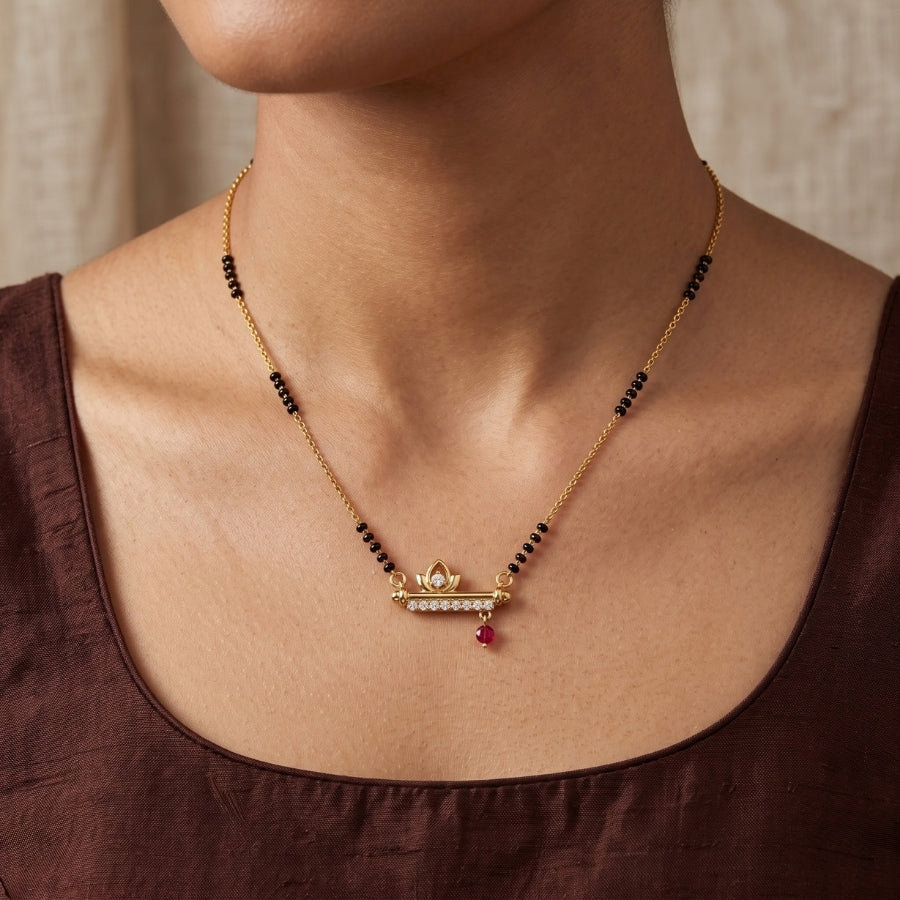 Padmavati Ruby Drop Mangalsutra