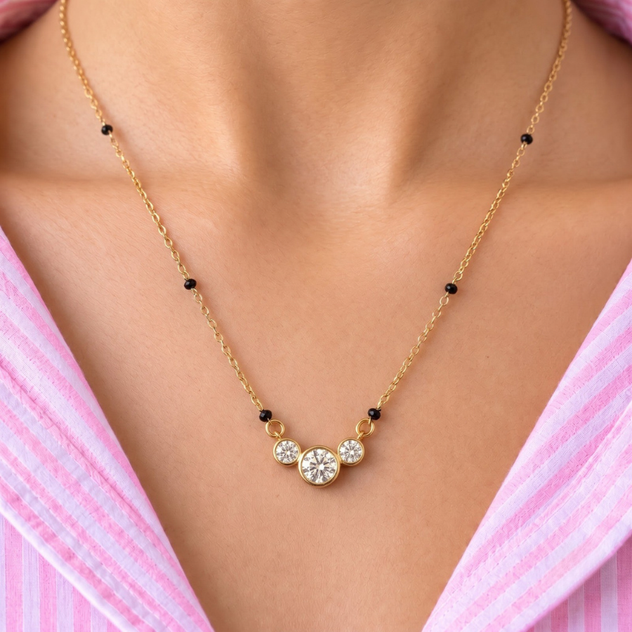 Trayi Bezel Mangalsutra - photo 1