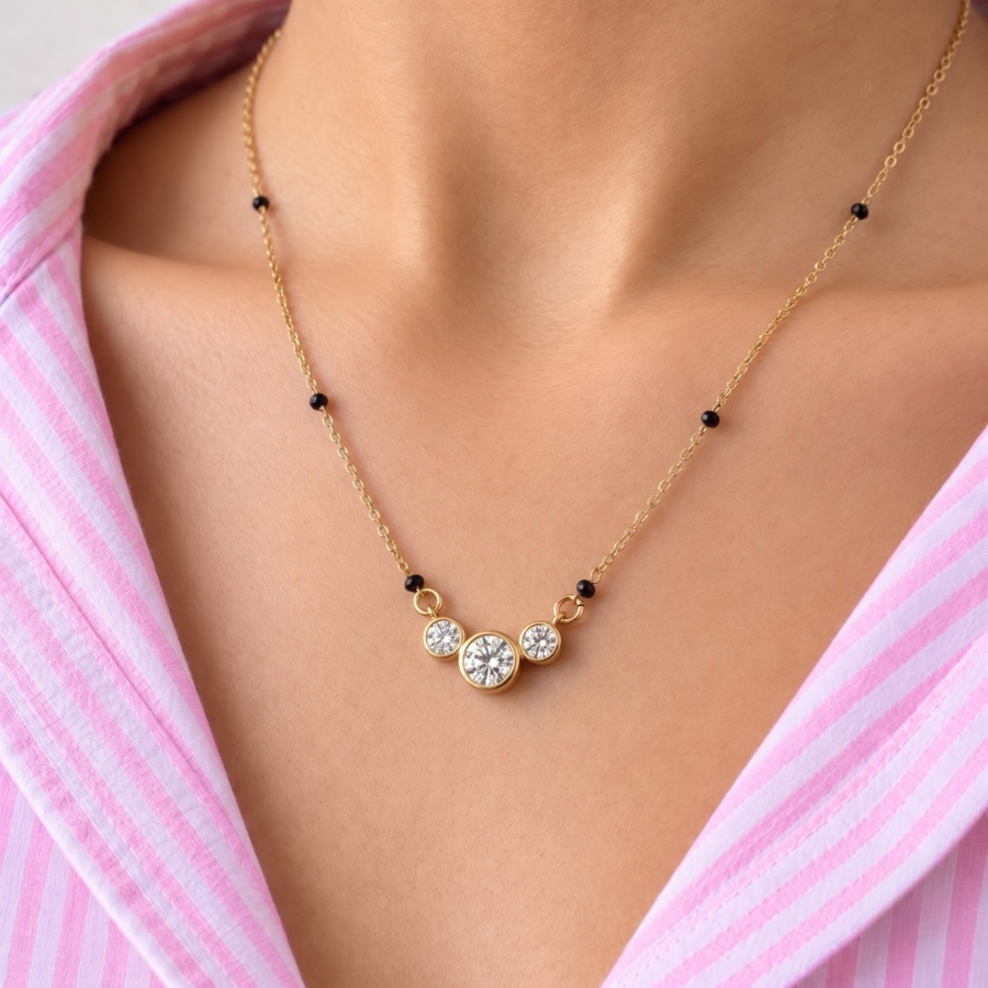 Trayi Bezel Mangalsutra - photo 2