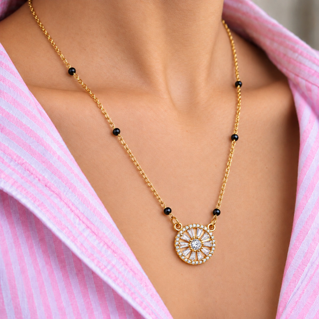 Prabha Baguette Disc Mangalsutra - photo 2