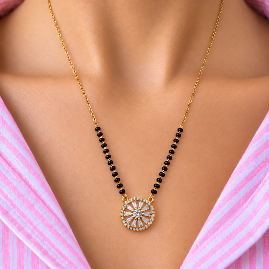 Tejal Baguette Disc Mangalsutra - photo 1