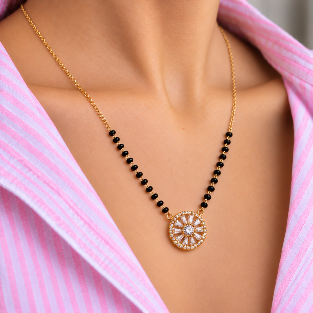 Tejal Baguette Disc Mangalsutra - photo 2