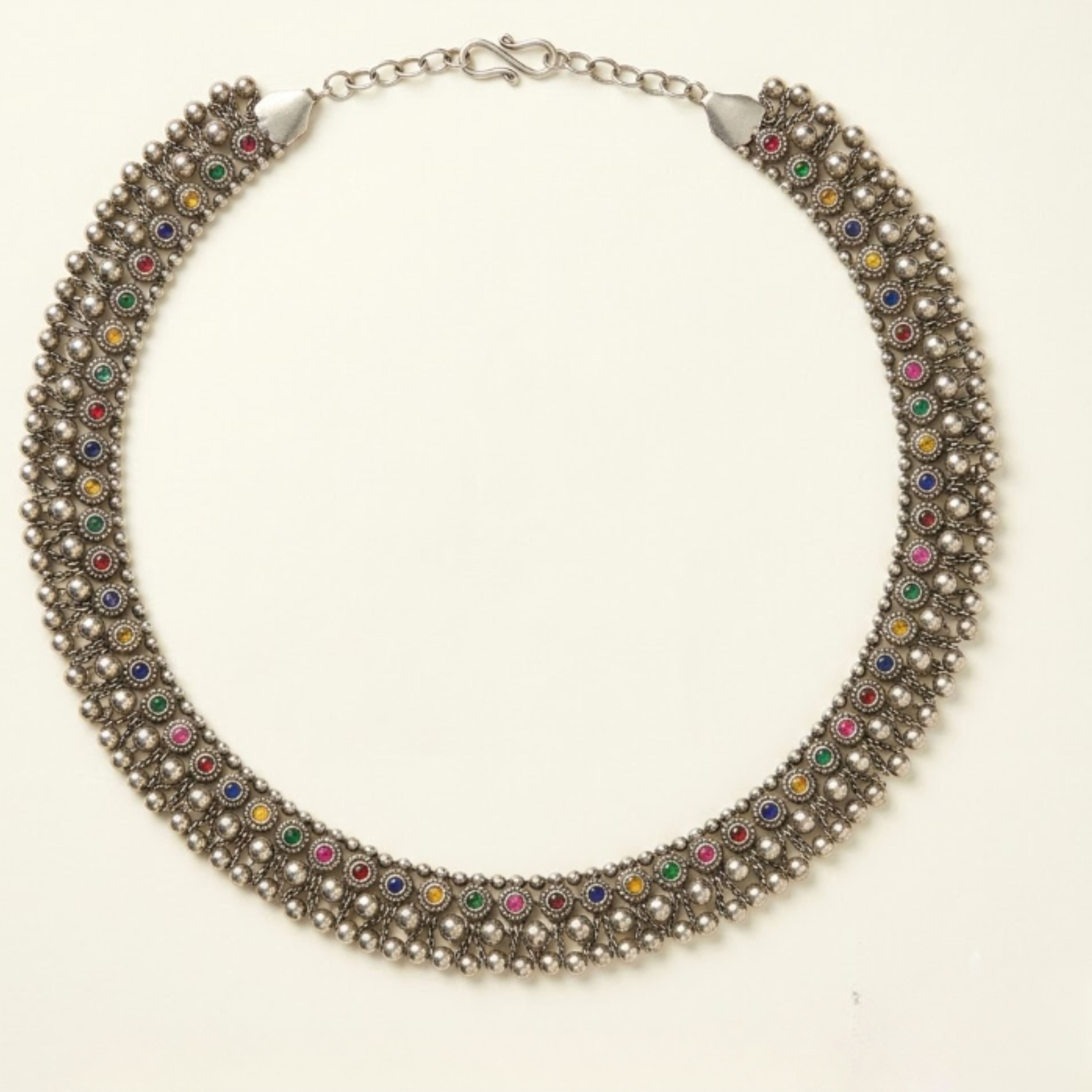 Navratri Multicolour Stone Oxidised Kandora - view 2