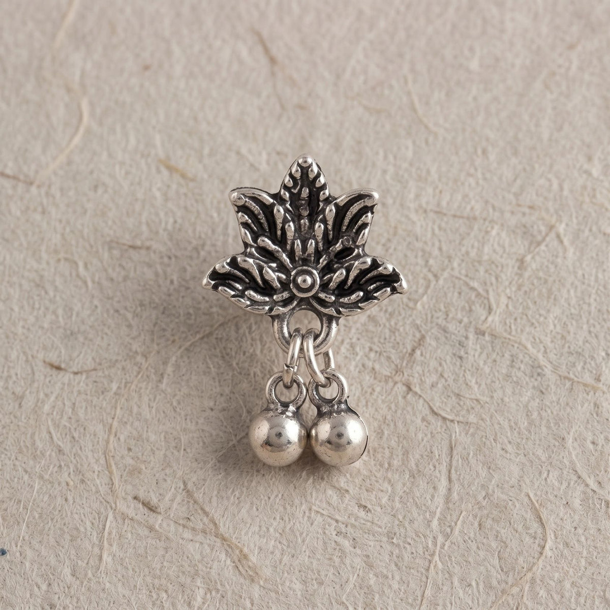 Phool Ghughri Oxidised Nose Pin - view 4