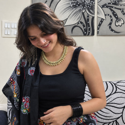 Mogra Dana Ivory Beaded Necklace - image 5