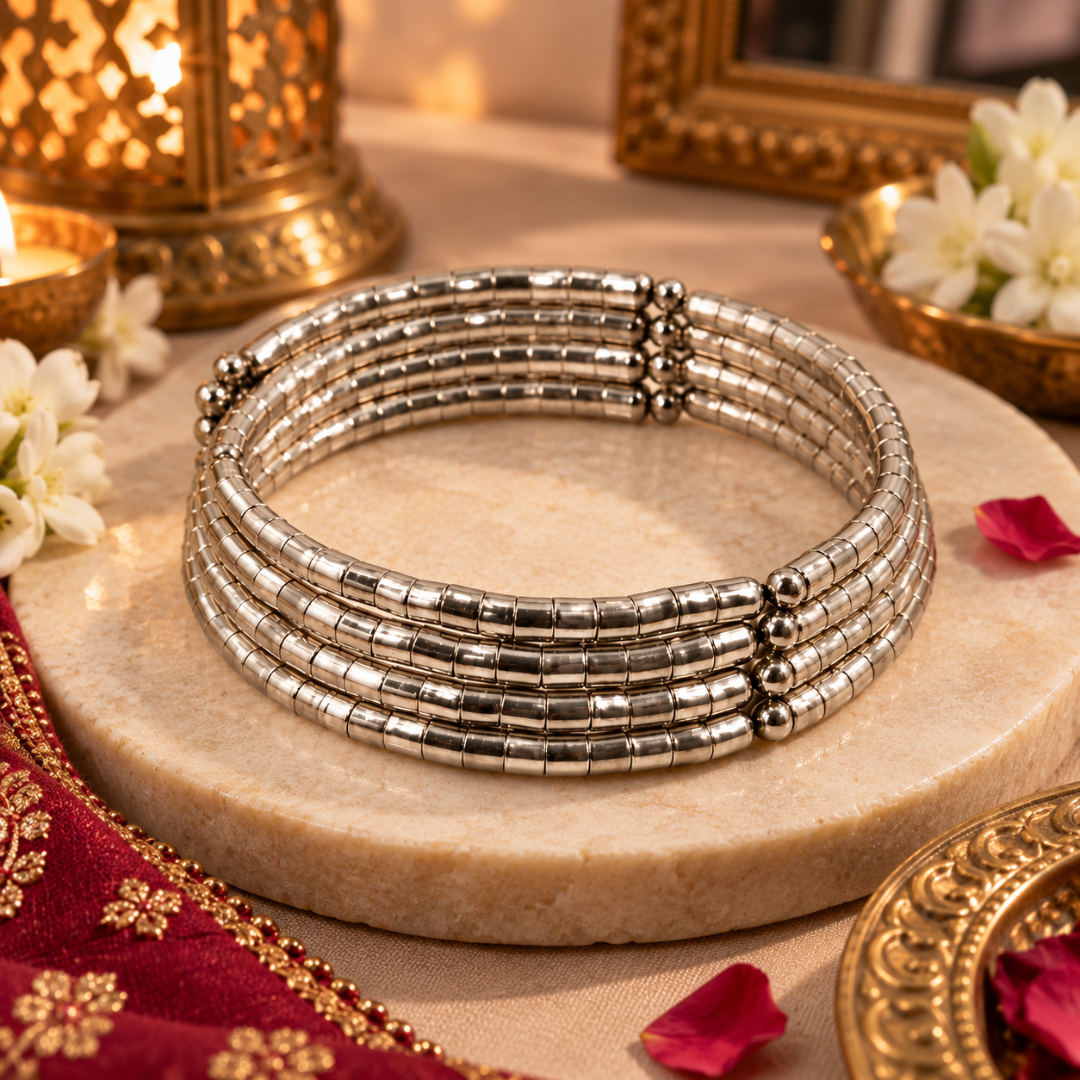 Panchdhara Oxidised Coil Choker - image 3