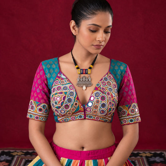 Navrang Abhla Mandir Oxidised Necklace - image 1
