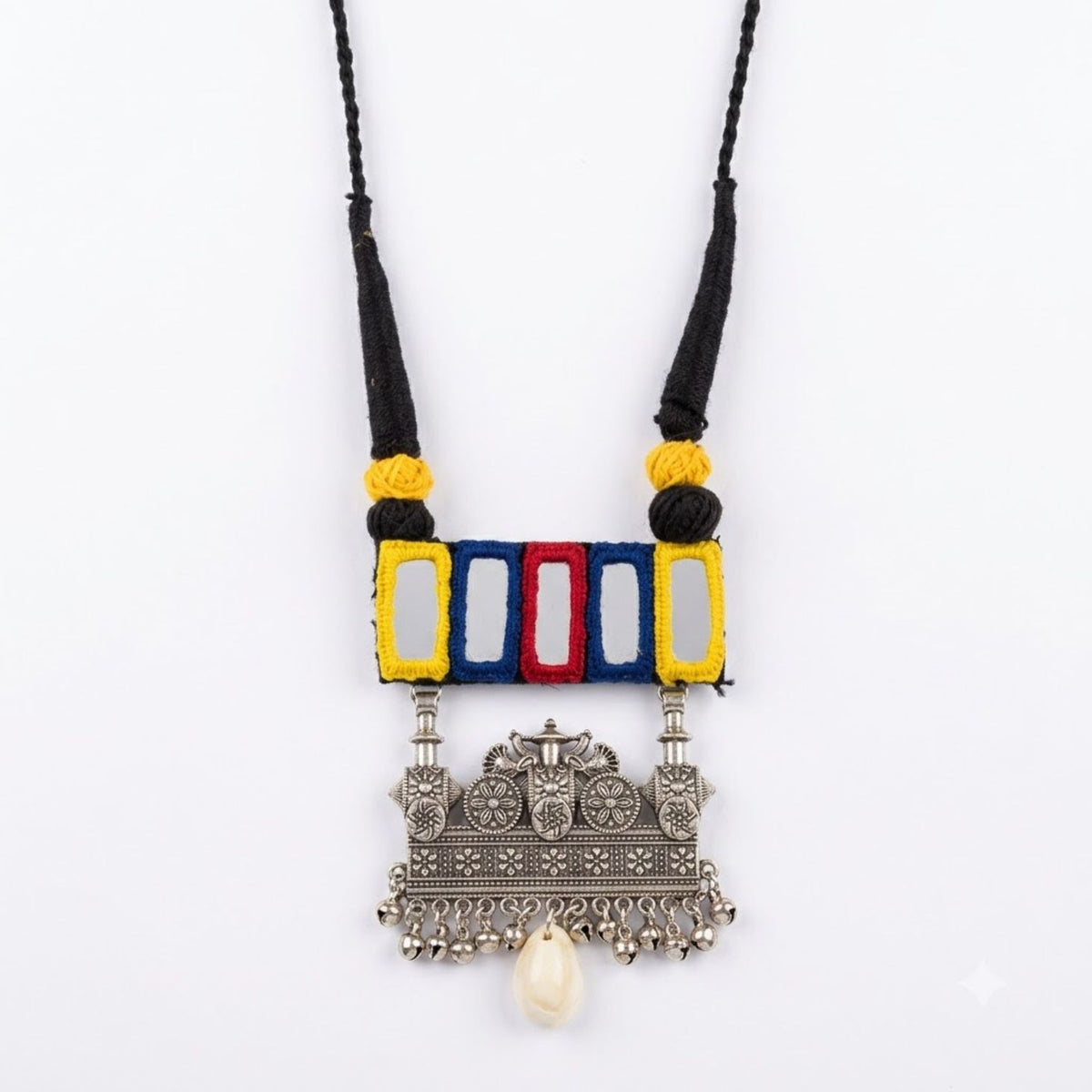 Navrang Abhla Mandir Oxidised Necklace - image 3