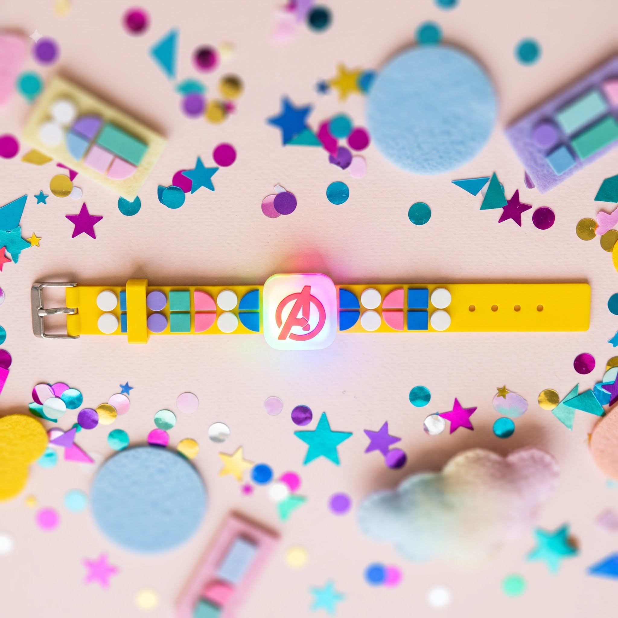 Avengers Shield Geometric Beads Kids Rakhi