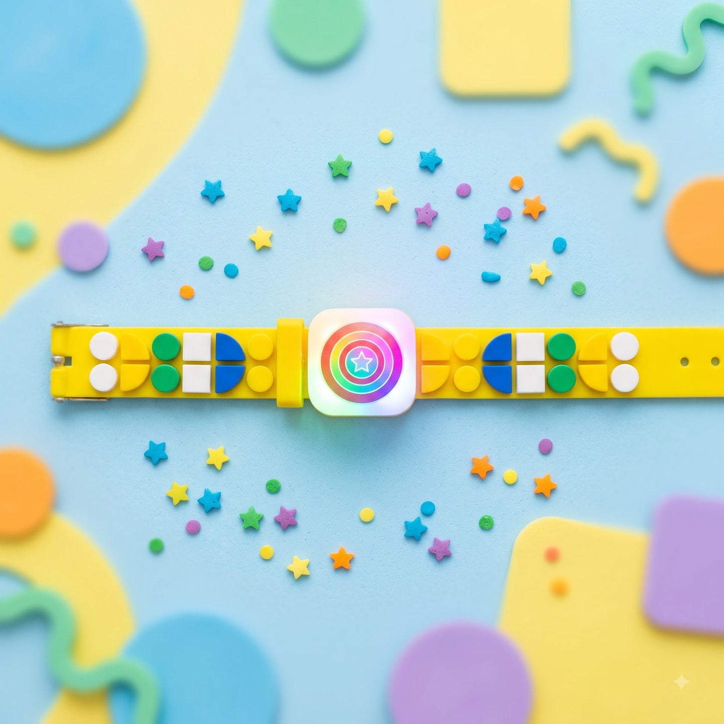 Captain America Shield Geometric Beads Kids Rakhi
