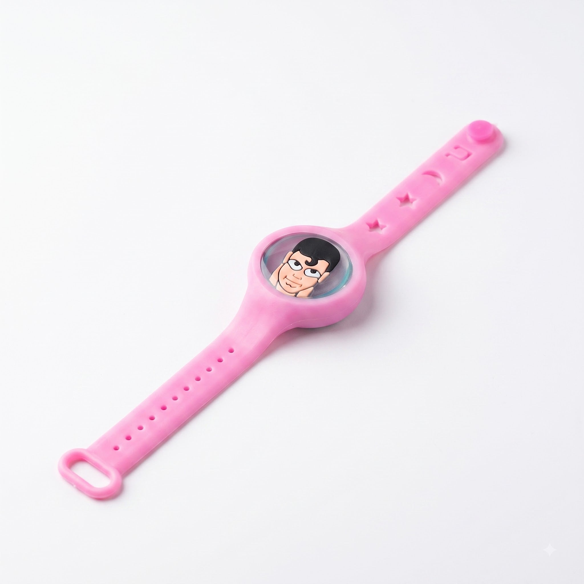 Angry Chhota Bheam Round LED Kids Rakhi