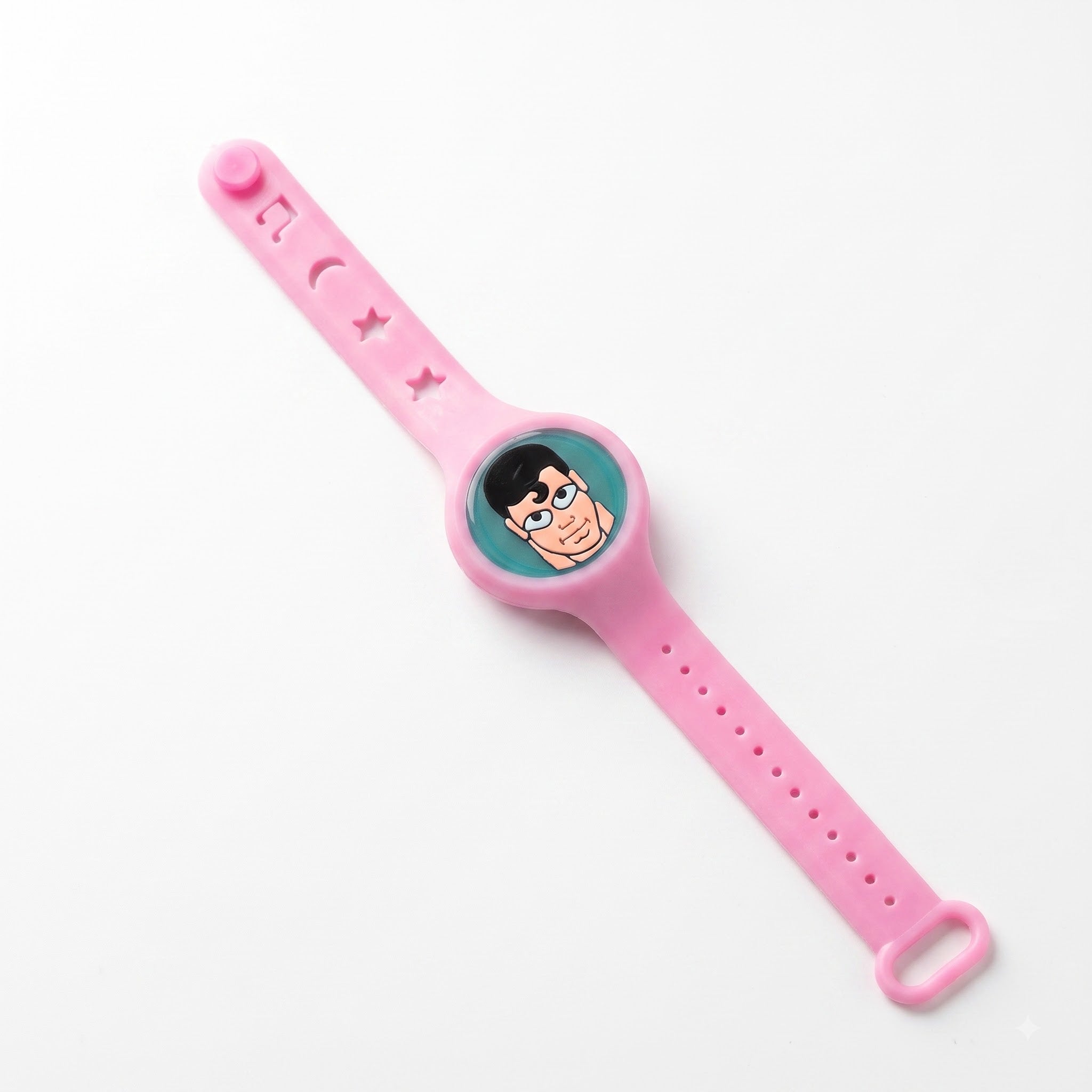 Angry Chhota Bheam Round LED Kids Rakhi