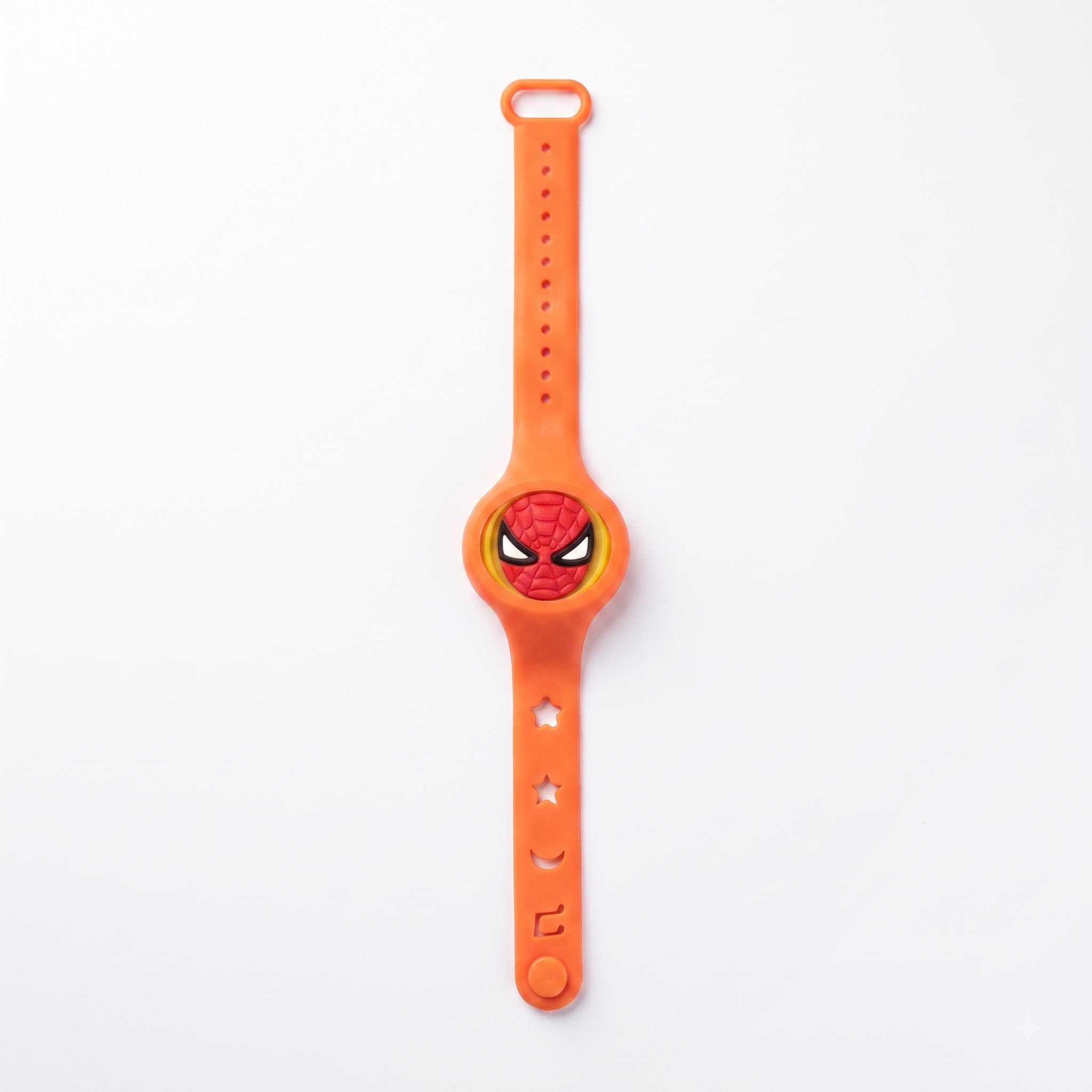 Spider-Man Round LED Kids Rakhi Orange