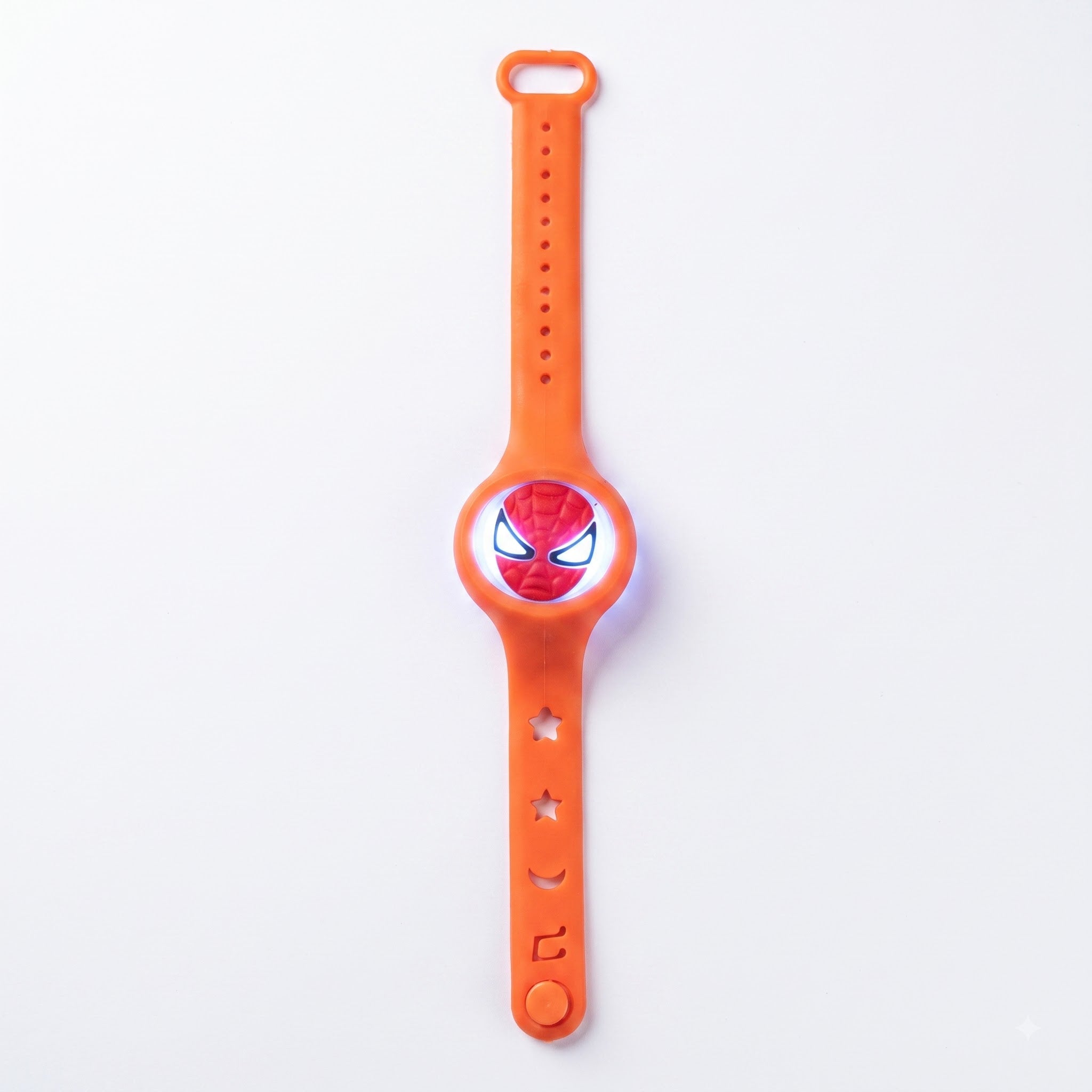 Spider-Man Round LED Kids Rakhi Orange