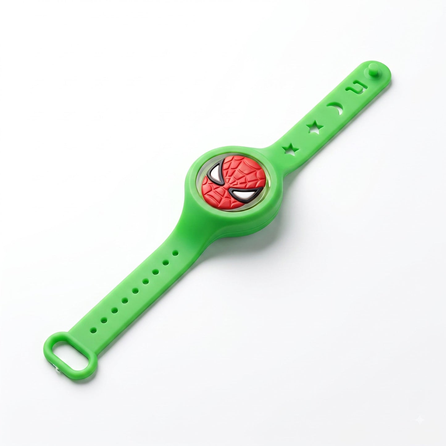Spider-Man Round LED Kids Rakhi Green
