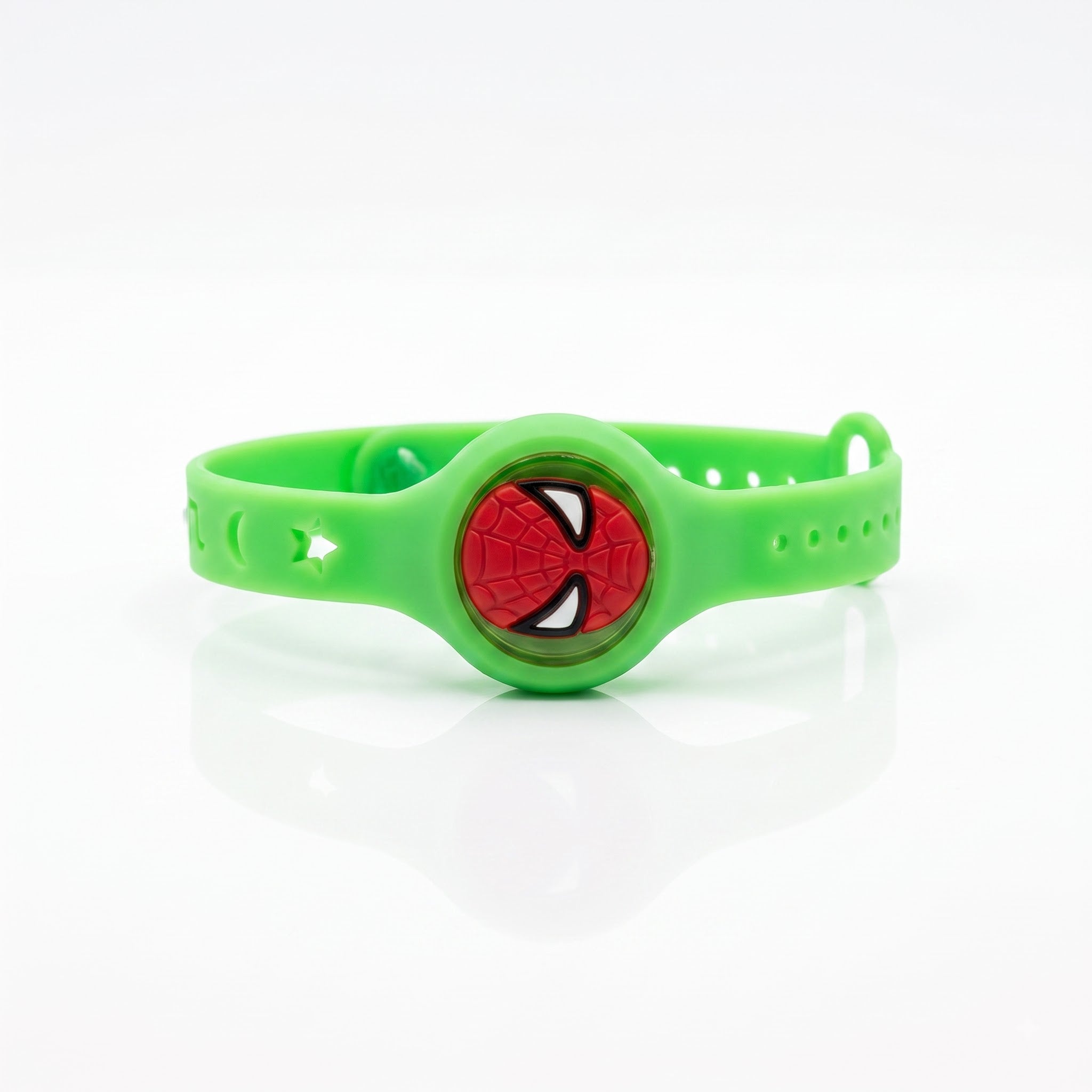 Spider-Man Round LED Kids Rakhi Green