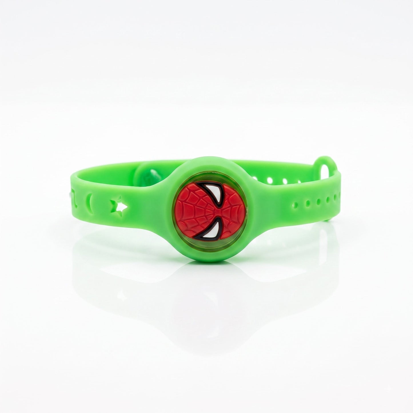 Spider-Man Round LED Kids Rakhi Green
