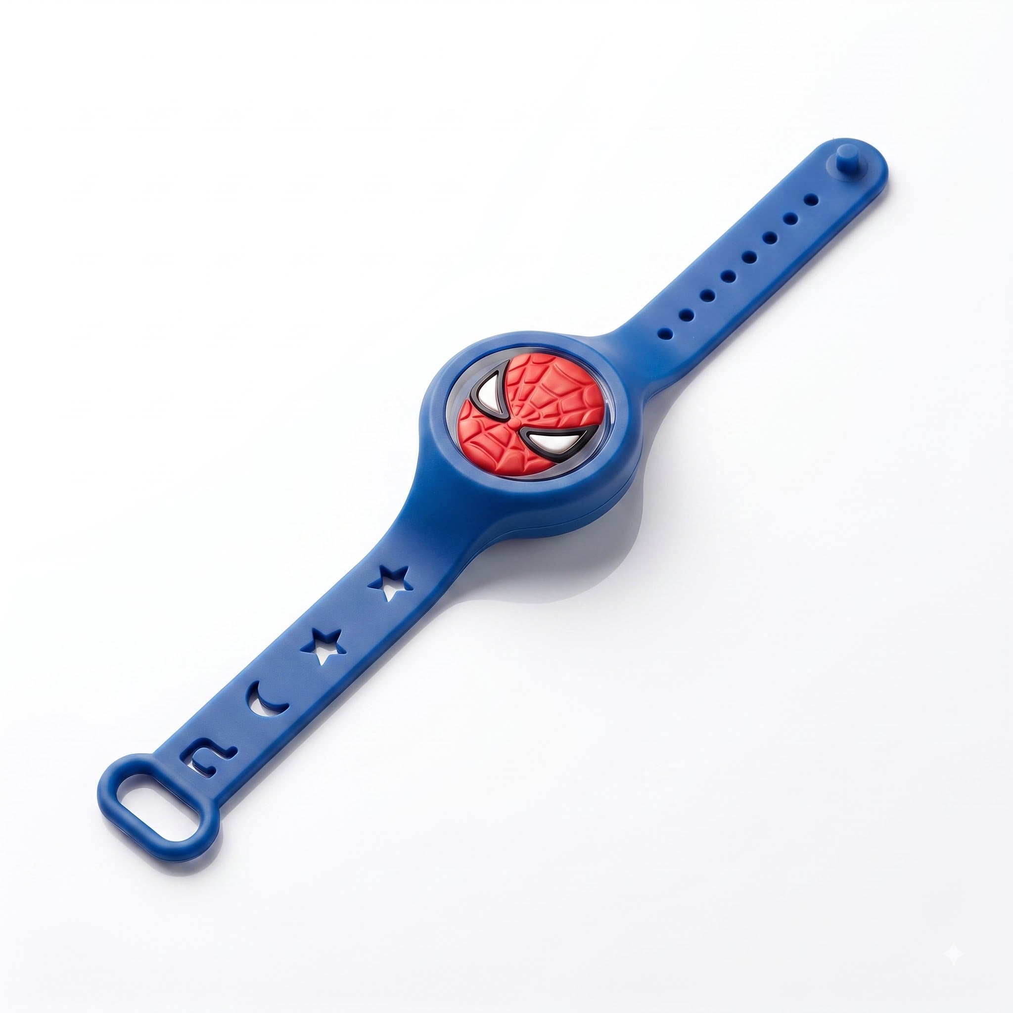 Spider-Man Round LED Kids Rakhi Blue