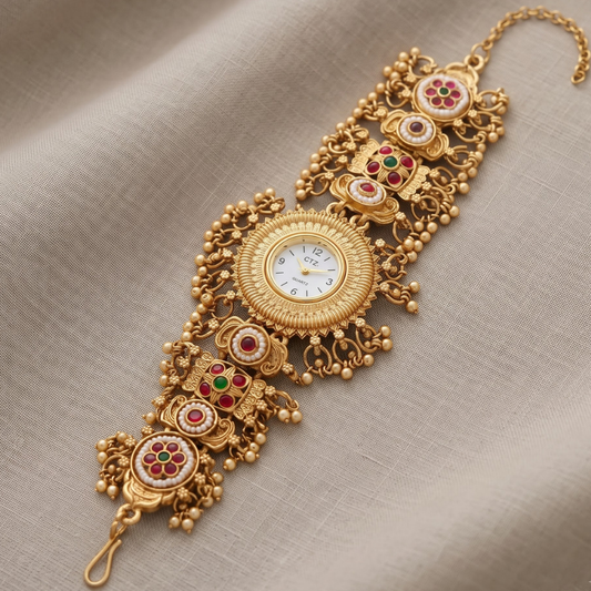 Rani Moti Mandal Antique Gold Watch - image 1