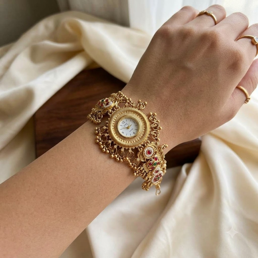 Rani Moti Mandal Antique Gold Watch - image 3