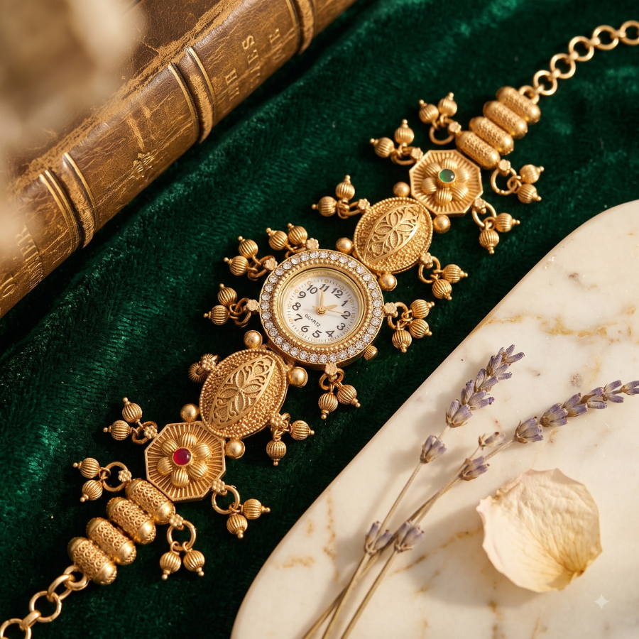 Paanvel Ghughri Antique Gold Watch - image 1