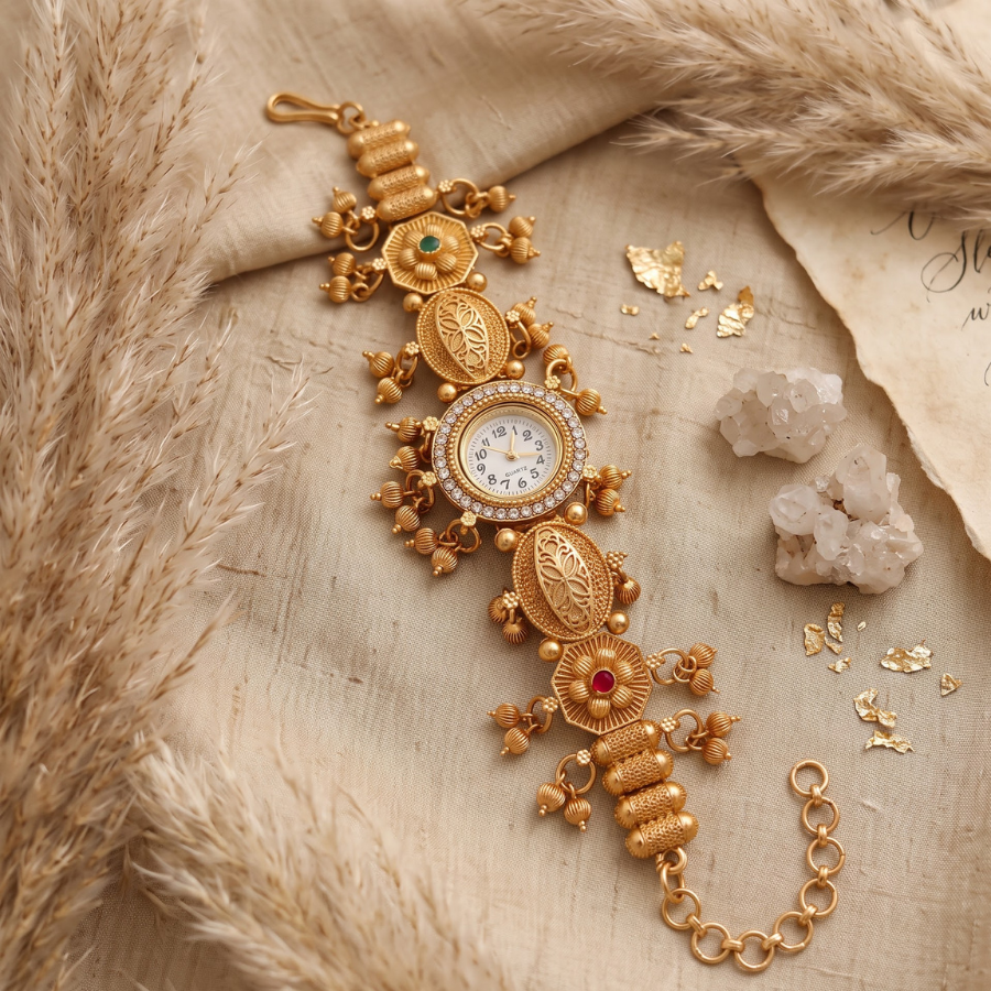 Paanvel Ghughri Antique Gold Watch - image 2
